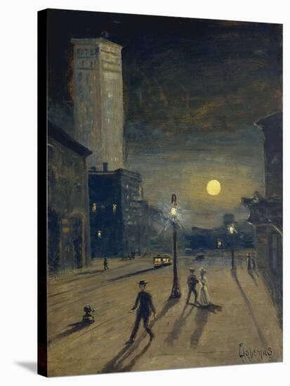 New York at Night-Louis Michel Eilshemius-Stretched Canvas