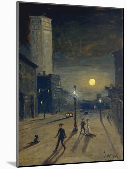 New York at Night-Louis Michel Eilshemius-Mounted Giclee Print