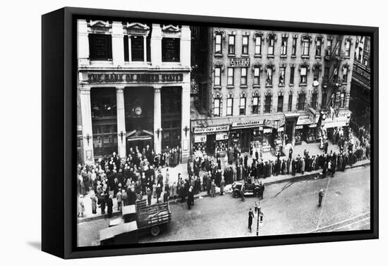 New York: Bank Run, 1930-null-Framed Stretched Canvas