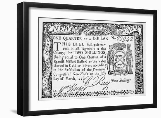New York Banknote, 1776-null-Framed Giclee Print