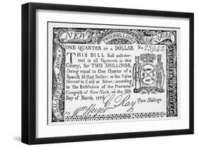 New York Banknote, 1776-null-Framed Giclee Print