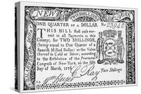 New York Banknote, 1776-null-Stretched Canvas