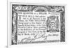 New York Banknote, 1776-null-Framed Giclee Print