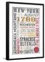 New York - Barnwood Typography-Lantern Press-Framed Art Print