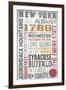 New York - Barnwood Typography-Lantern Press-Framed Art Print