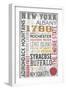 New York - Barnwood Typography-Lantern Press-Framed Art Print