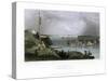 New York Bay as Seen from the Telegraph Station, USA, 1838-R Wallis-Stretched Canvas