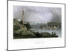 New York Bay as Seen from the Telegraph Station, USA, 1838-R Wallis-Mounted Giclee Print