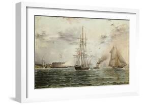 New York Bay, Castle Clinton, circa 1875-James Abbott McNeill Whistler-Framed Giclee Print