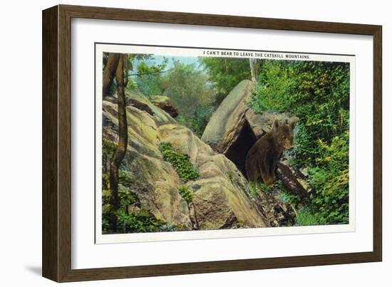 New York - Bear in the Catskill Mountains-Lantern Press-Framed Art Print
