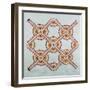 New York Beauty Coverlet, American, Pieced, Quilted and Appliqued Cotton, Circa 1870-null-Framed Giclee Print