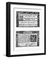 New York Bill, 1776-null-Framed Giclee Print