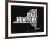 New York Black and White Map-NaxArt-Framed Art Print
