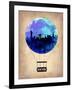 New York Blue Air Balloon-NaxArt-Framed Art Print