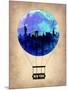 New York Blue Air Balloon-NaxArt-Mounted Art Print