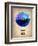 New York Blue Air Balloon-NaxArt-Framed Art Print