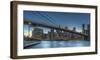 New York - Blue Hour over Manhattan-Michael Jurek-Framed Art Print