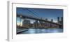 New York - Blue Hour over Manhattan-Michael Jurek-Framed Art Print