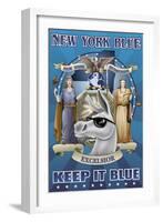 New York Blue, Keep It Blue-Richard Kelly-Framed Art Print