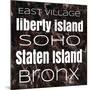 New York Boroughs I-Elizabeth Medley-Mounted Art Print