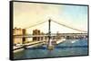 New York Bridge-Philippe Hugonnard-Framed Stretched Canvas