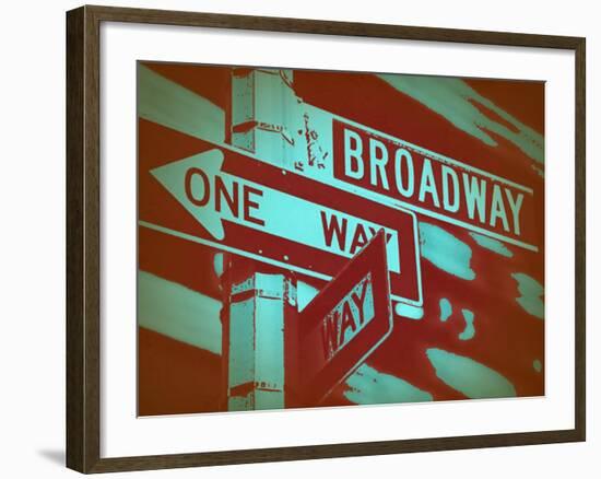 New York Broadway Sign-NaxArt-Framed Art Print