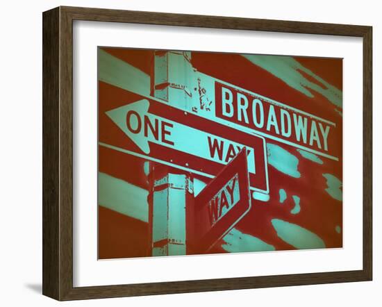 New York Broadway Sign-NaxArt-Framed Art Print