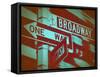 New York Broadway Sign-NaxArt-Framed Stretched Canvas