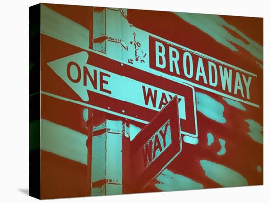 New York Broadway Sign-NaxArt-Stretched Canvas