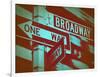 New York Broadway Sign-NaxArt-Framed Art Print