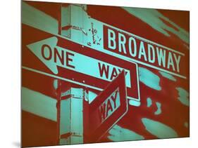 New York Broadway Sign-NaxArt-Mounted Art Print