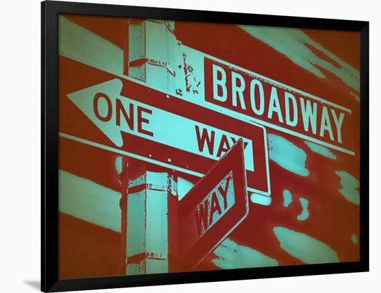New York Broadway Sign-NaxArt-Framed Art Print