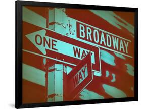 New York Broadway Sign-NaxArt-Framed Art Print