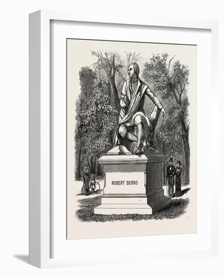 New York: Bronze Statue of Robert Burns, Unvailed in Central Park, October 2Nd, U.S., 1880 1881-null-Framed Premium Giclee Print