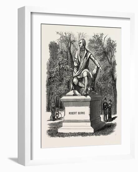 New York: Bronze Statue of Robert Burns, Unvailed in Central Park, October 2Nd, U.S., 1880 1881-null-Framed Giclee Print