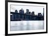 New York, Brooklyn Bridge and Lower Manhattan-Skaya-Framed Photographic Print