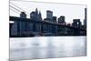 New York, Brooklyn Bridge and Lower Manhattan-Skaya-Mounted Premium Photographic Print