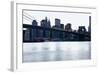 New York, Brooklyn Bridge and Lower Manhattan-Skaya-Framed Photographic Print