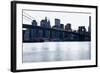 New York, Brooklyn Bridge and Lower Manhattan-Skaya-Framed Photographic Print