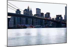 New York, Brooklyn Bridge and Lower Manhattan-Skaya-Mounted Photographic Print