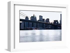 New York, Brooklyn Bridge and Lower Manhattan-Skaya-Framed Photographic Print