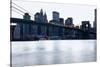 New York, Brooklyn Bridge and Lower Manhattan-Skaya-Stretched Canvas