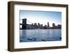 New York, Brooklyn Bridge and Lower Manhattan-Skaya-Framed Photographic Print