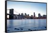 New York, Brooklyn Bridge and Lower Manhattan-Skaya-Framed Stretched Canvas