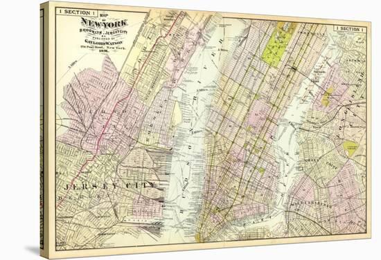 New York, Brooklyn, Jersey City, c.1891-Frederick W^ Beers-Stretched Canvas