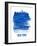 New York Brush Stroke Skyline - Blue-NaxArt-Framed Art Print