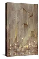 New York by Night, C.1922-Christopher Richard Wynne Nevinson-Stretched Canvas