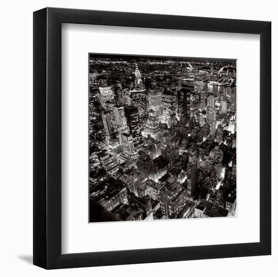 New York by Night-Henri Silberman-Framed Art Print