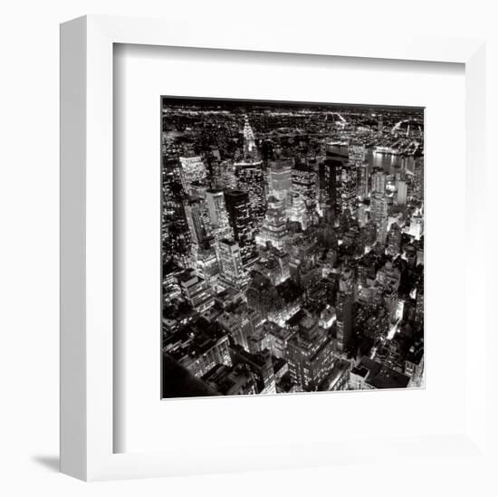 New York by Night-Henri Silberman-Framed Art Print