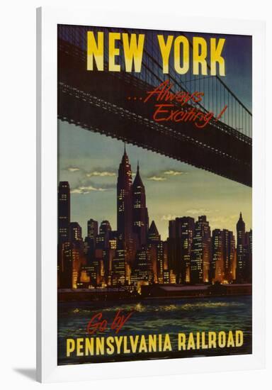 New York by Pennsylvania Railroad-null-Framed Poster